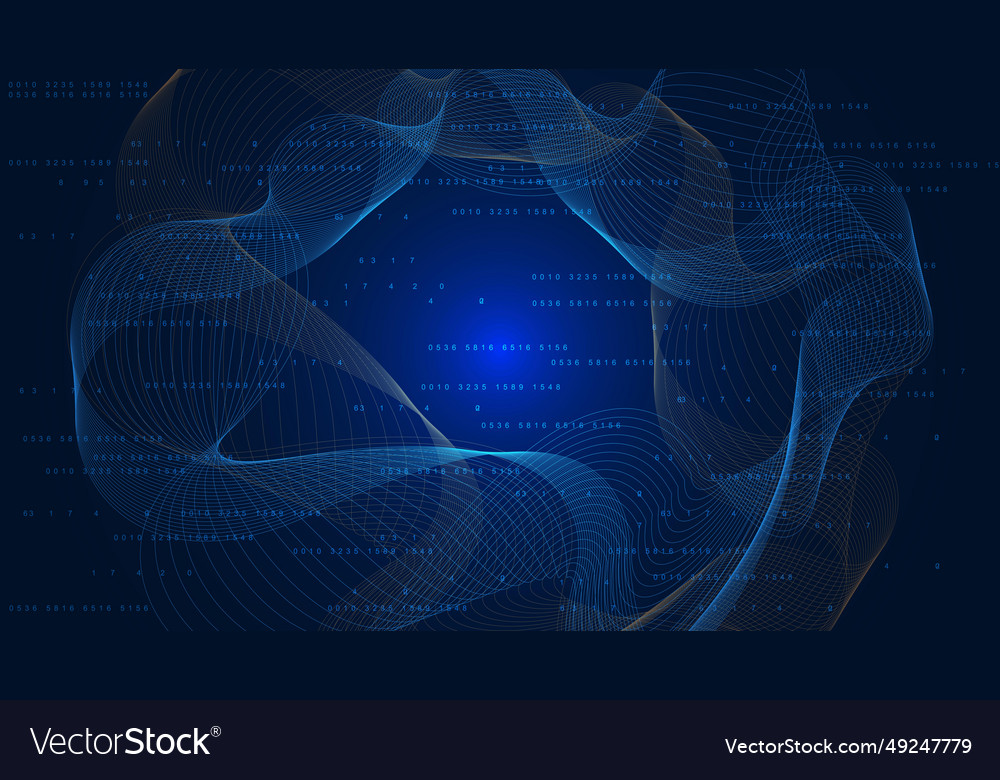 Abstract digital big data visualization concept Vector Image Abstract digital big data visualization concept