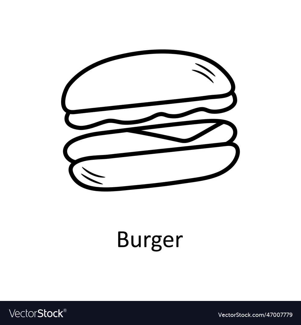 Burger outline icon design ba