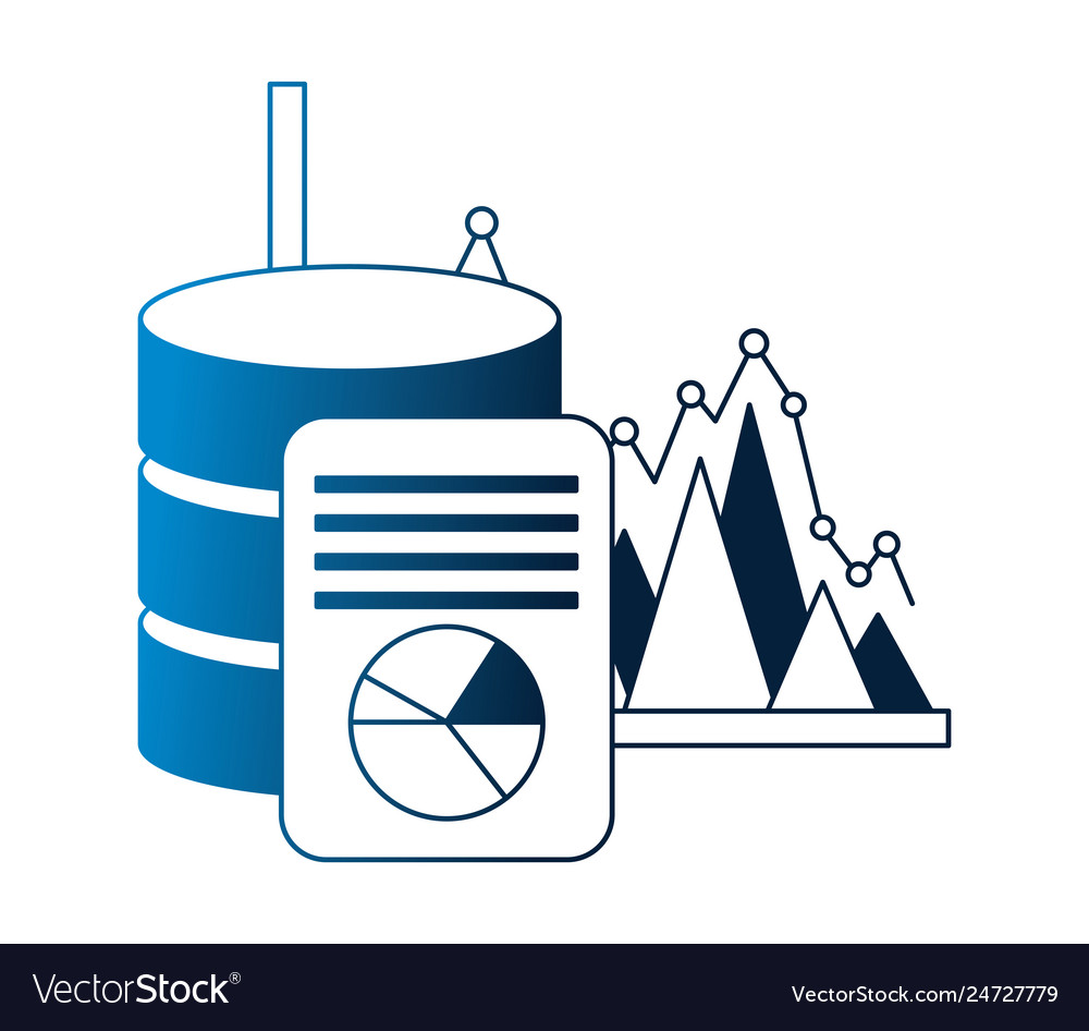 Business database server document statistic Vector Image Business database server document statistic