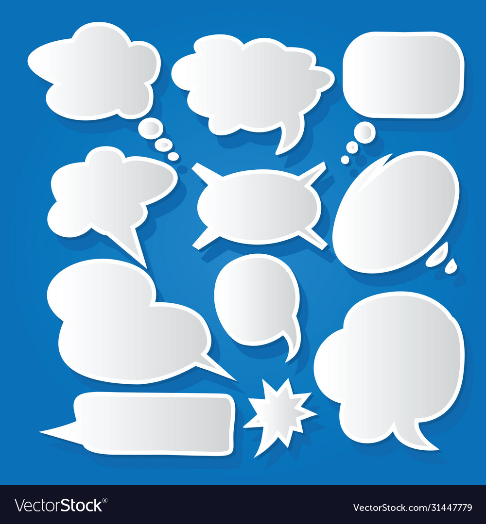 Comic bubble speech balloons cartoon 30