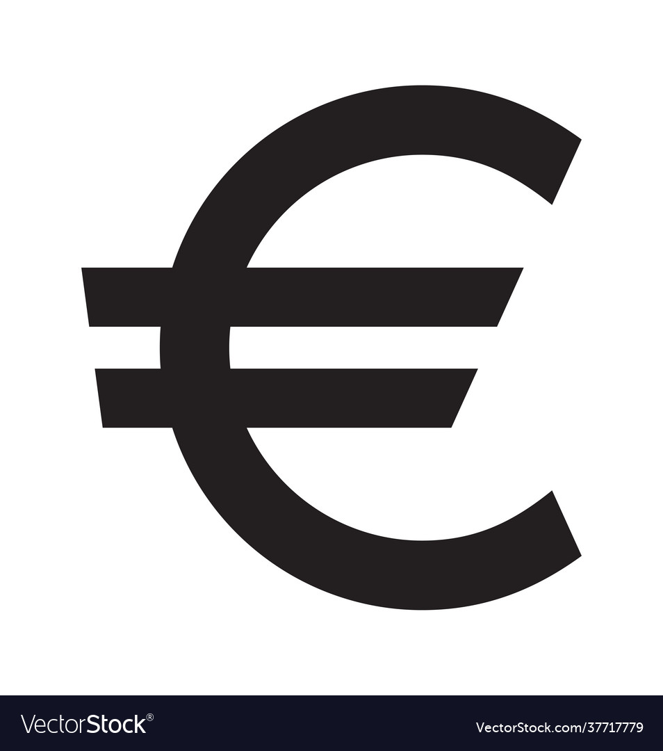 1 euro symbol Royalty Free Vector Image - VectorStock, 1€ 