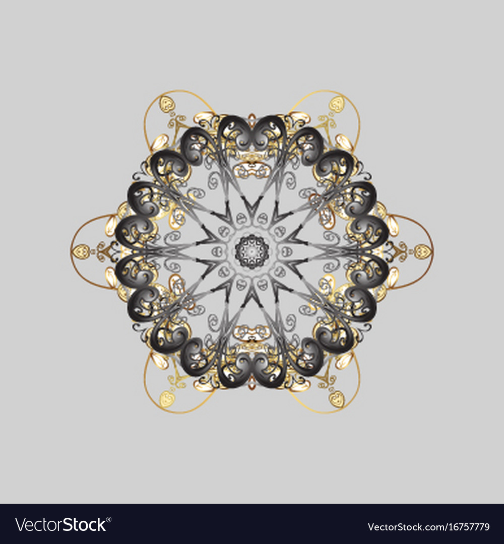 Flat design with abstract snowflakes isolated