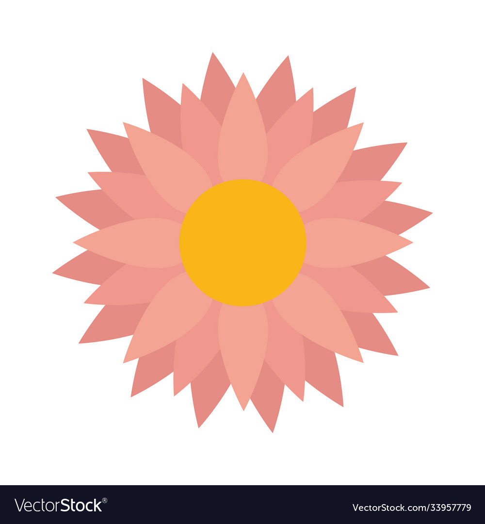 Flower flat style icon design Royalty Free Vector Image