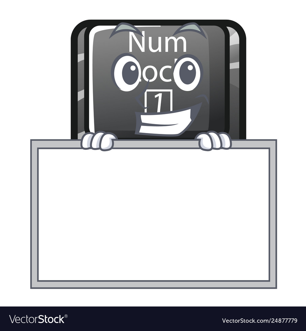 Grinning with board num lock isolated