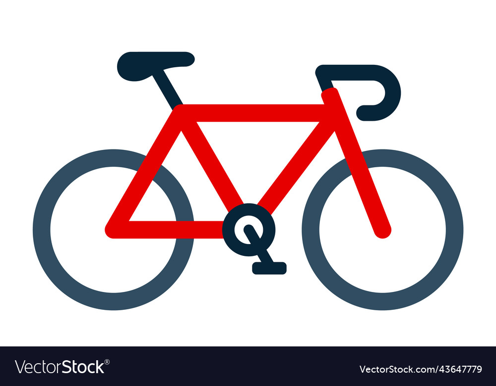 Icon of a red race bicycle or racing bike