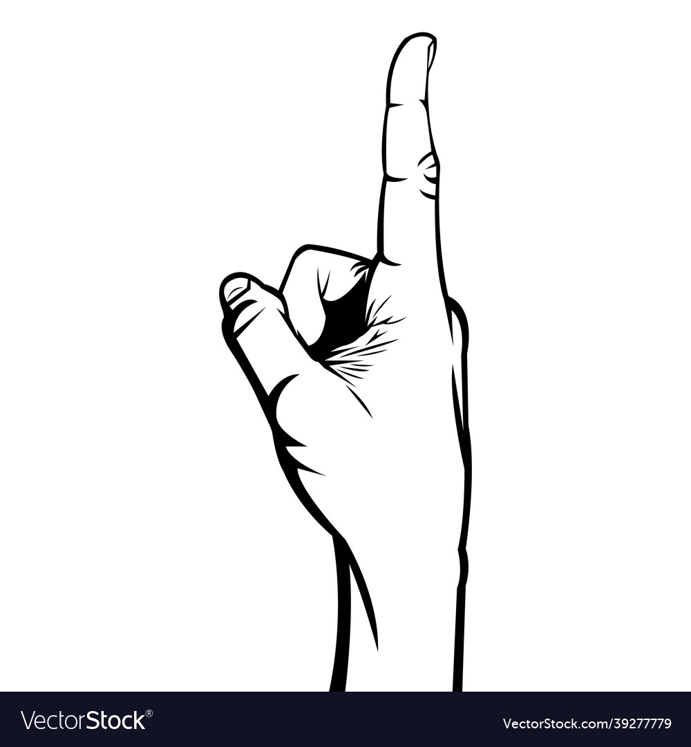 Index Finger Pointing Number One