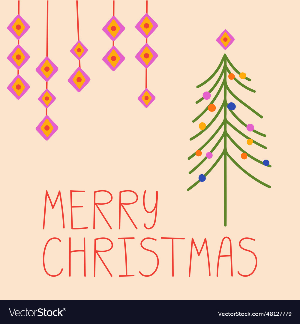 Merry christmas card template holiday greeting