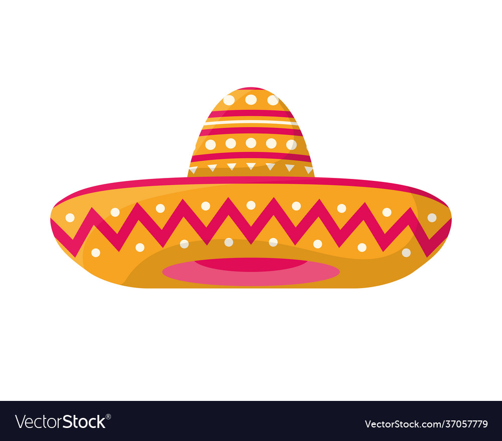 Mexican traditional hat Royalty Free Vector Image