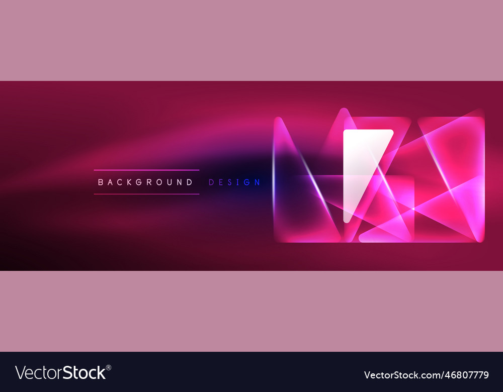 Neon lights hacking geometric background virtual vector image Neon lights hacking geometric background virtual