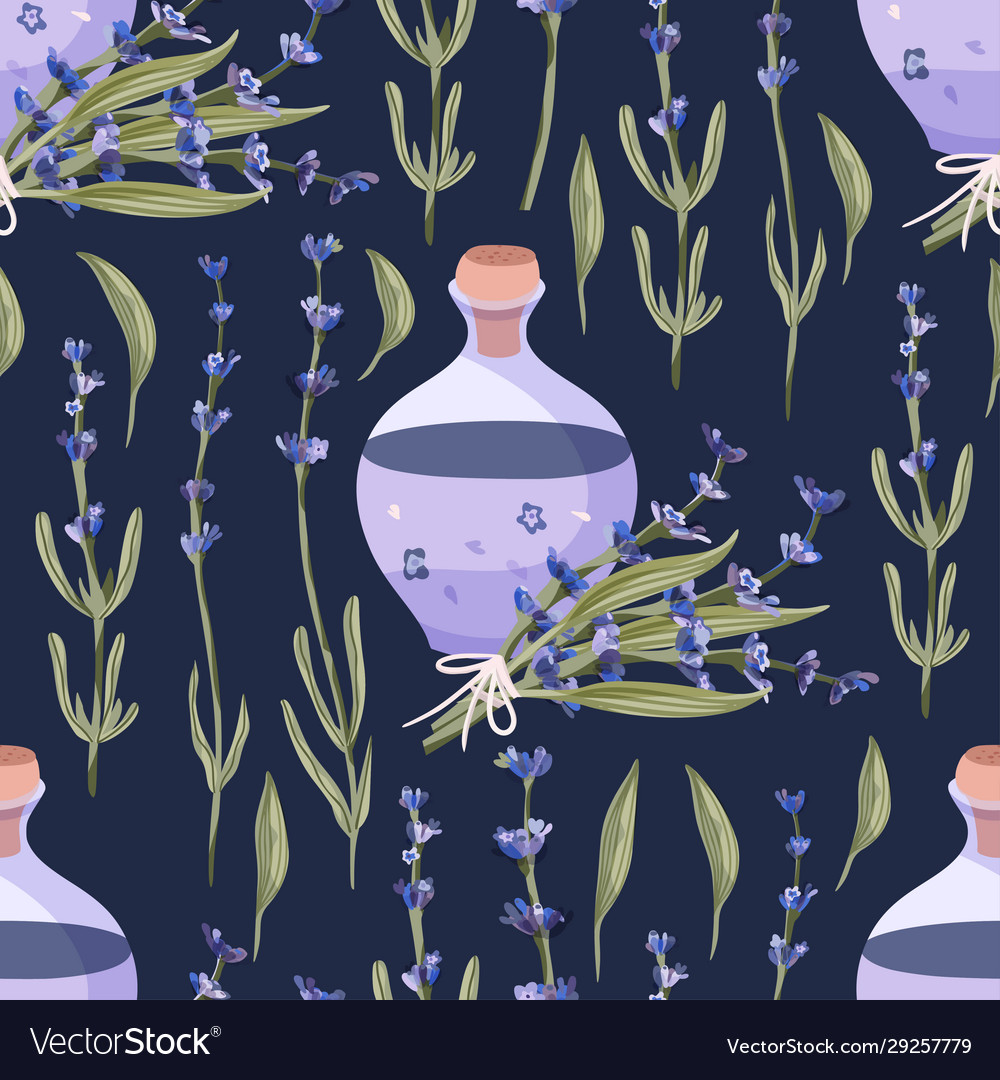 Provence lavender seamless pattern