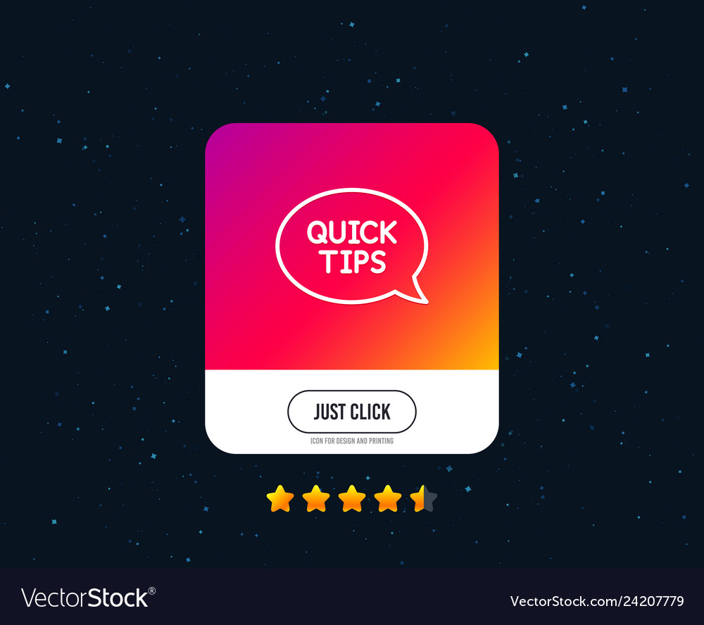 Quick tips line icon helpful tricks speech bubble