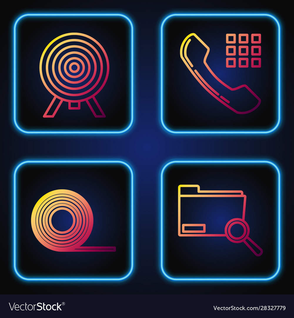 Set line search concept with folder scotch vector image Set line search concept with folder scotch