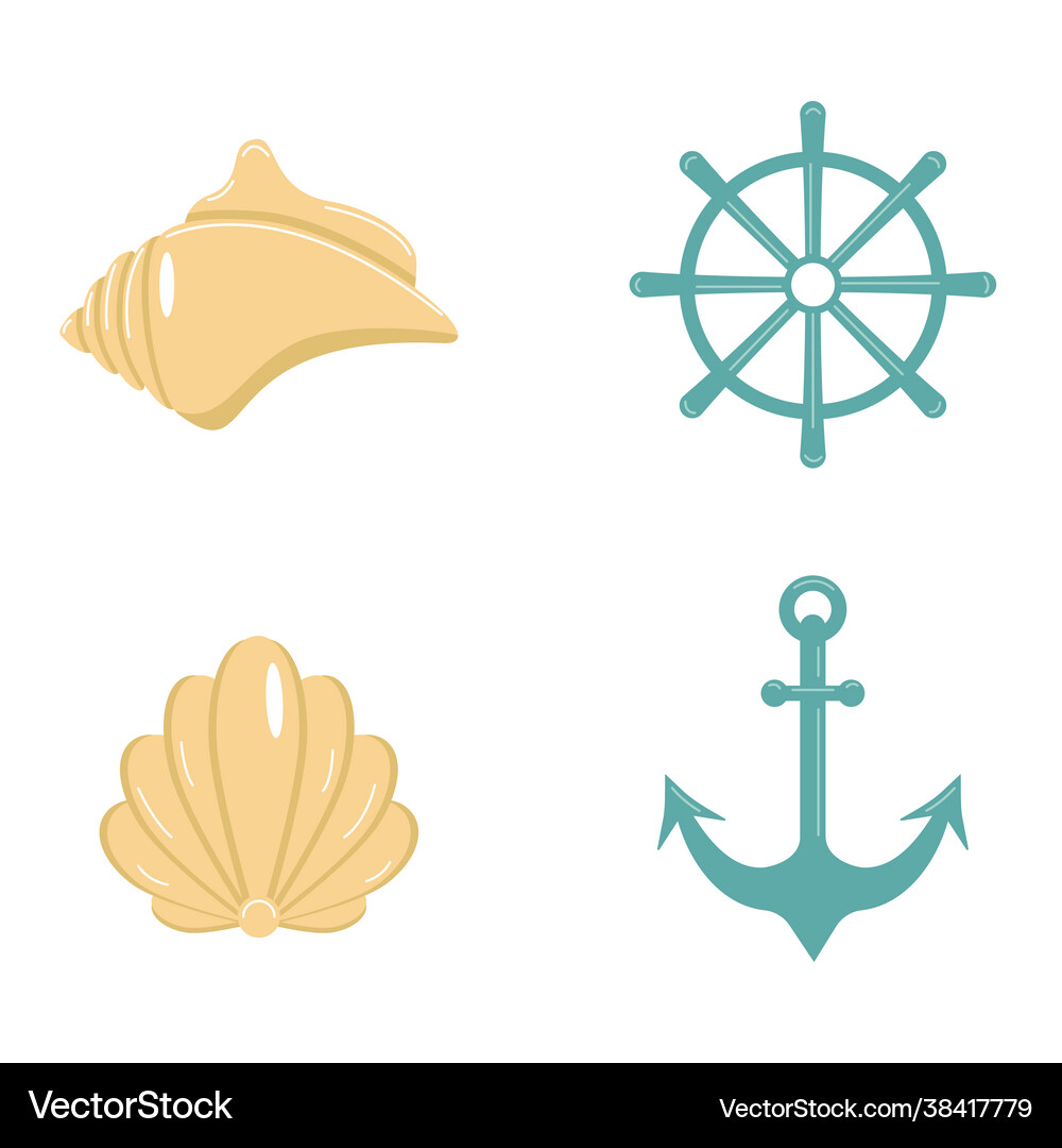 Set nautical elements Royalty Free Vector Image