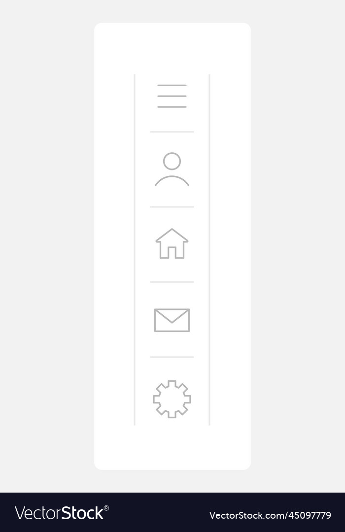 Sidebar menu ui element template fast access