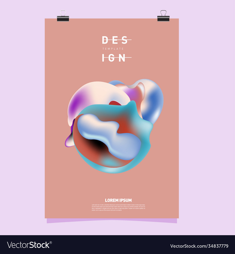 Simple abstract colorful fluid background vector image Simple abstract colorful fluid background