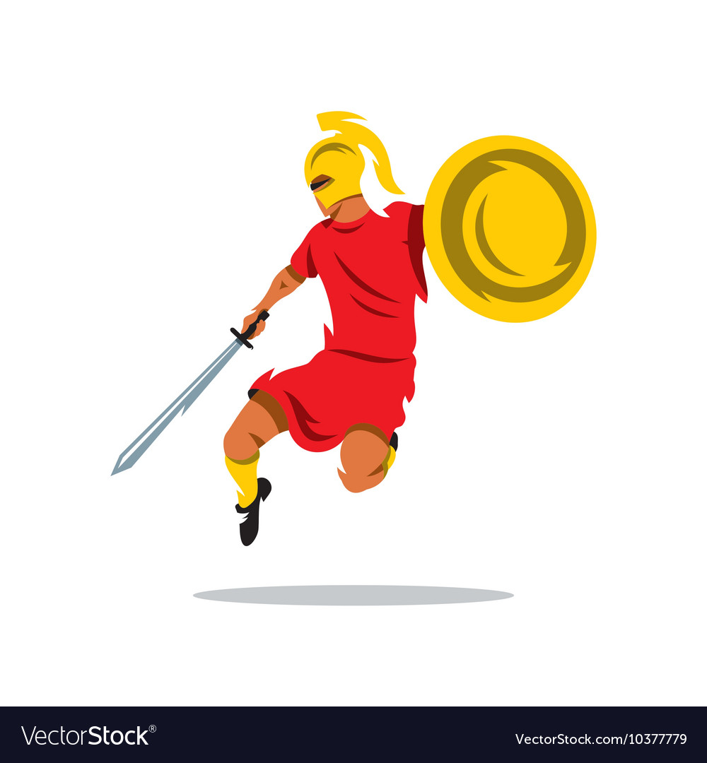 Spartan warrior cartoon.