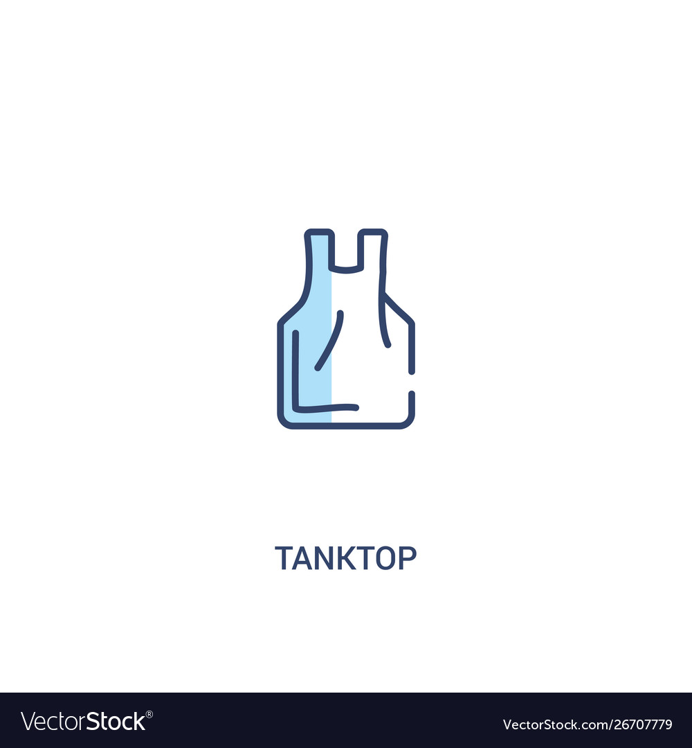 Tanktop concept 2 colored icon simple line