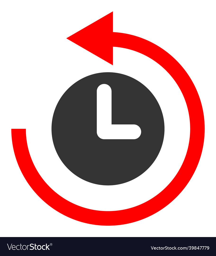 Time return rotation icon vector image Time return rotation icon