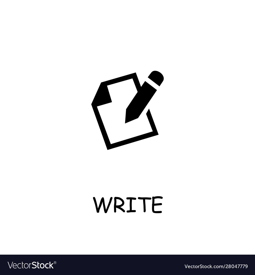 Write flat icon Royalty Free Vector Image - VectorStock