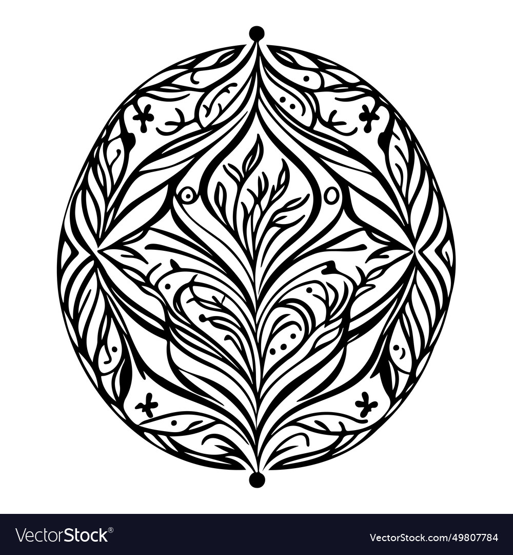 Batik pattern ornament design element