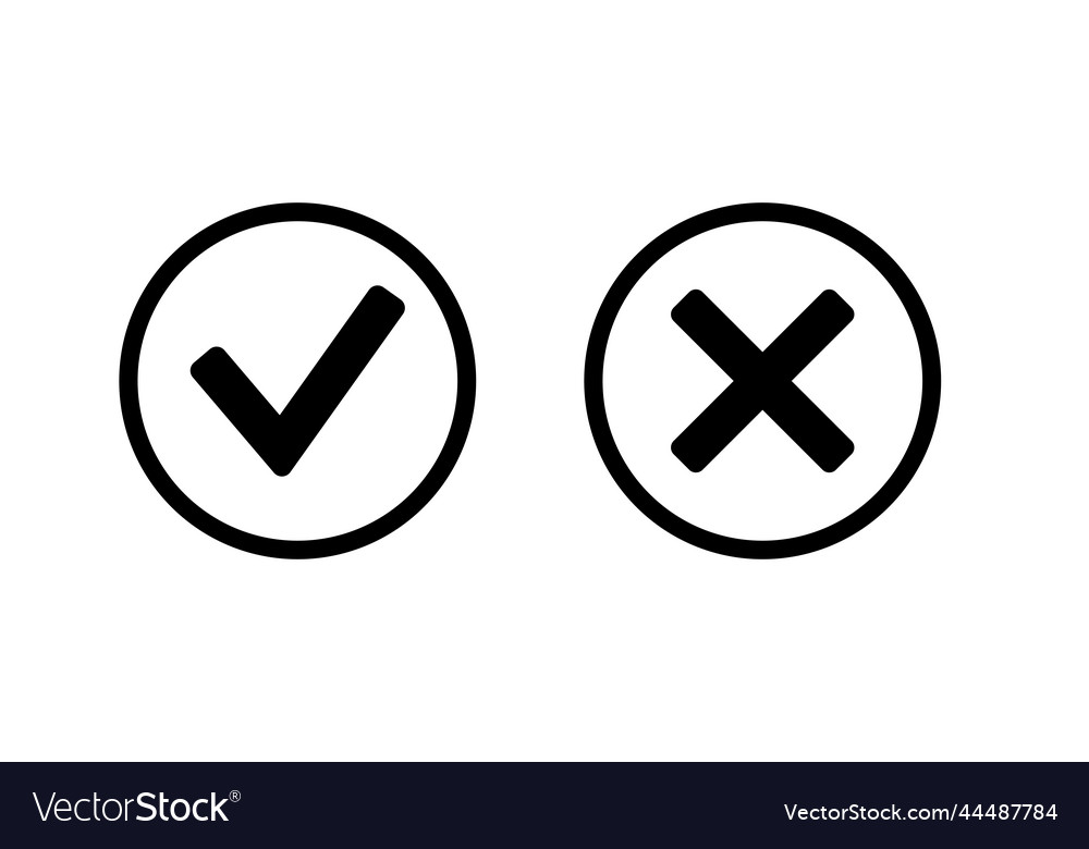 Checkmark and Cross Icon