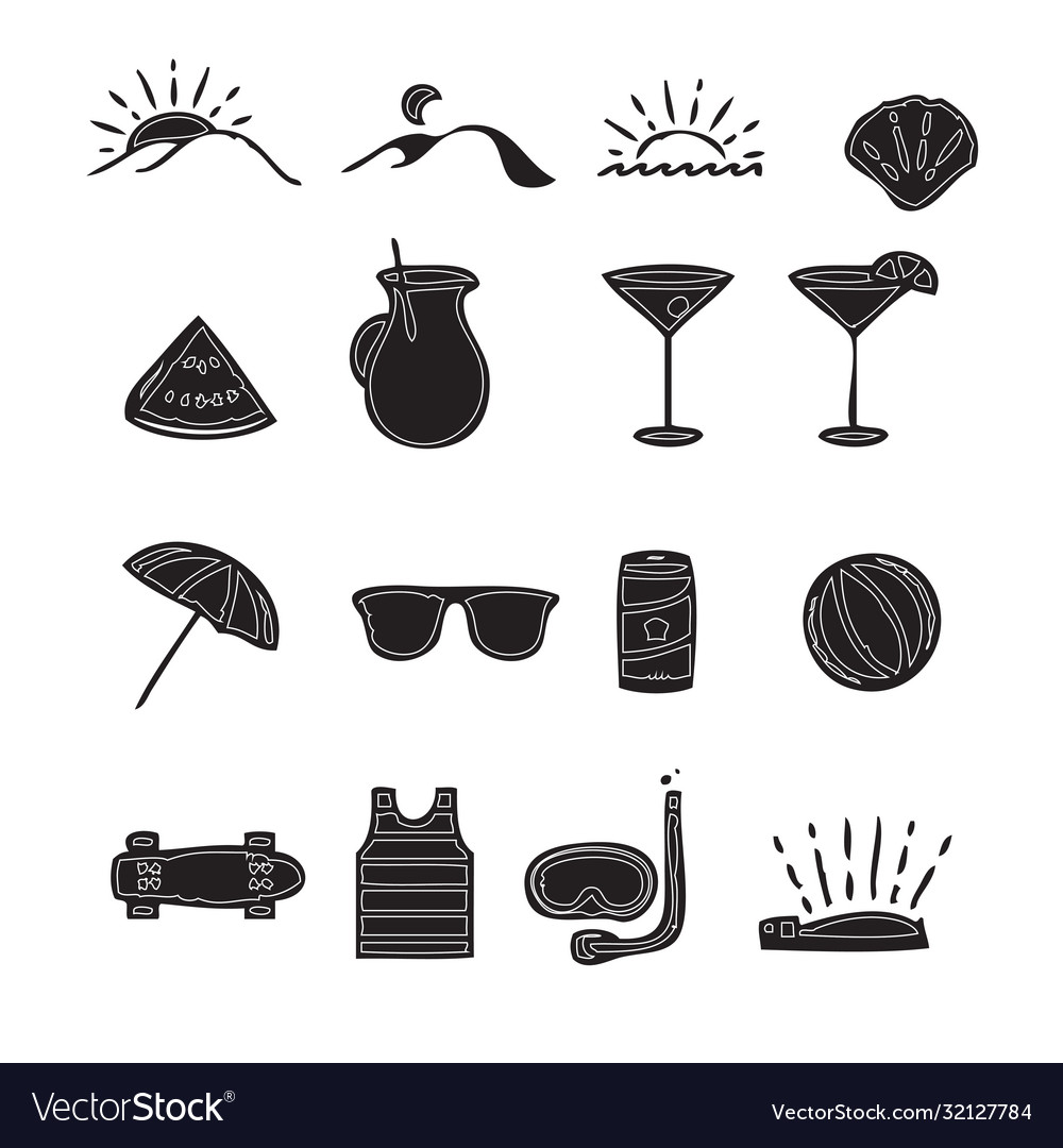 Collection icons for web design isolated on white