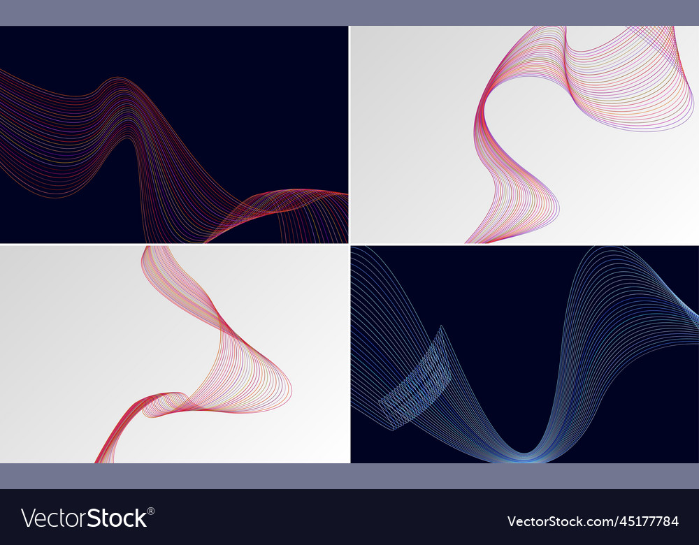 Collection of geometric minimal lines pattern set Vector Image Collection of geometric minimal lines pattern set