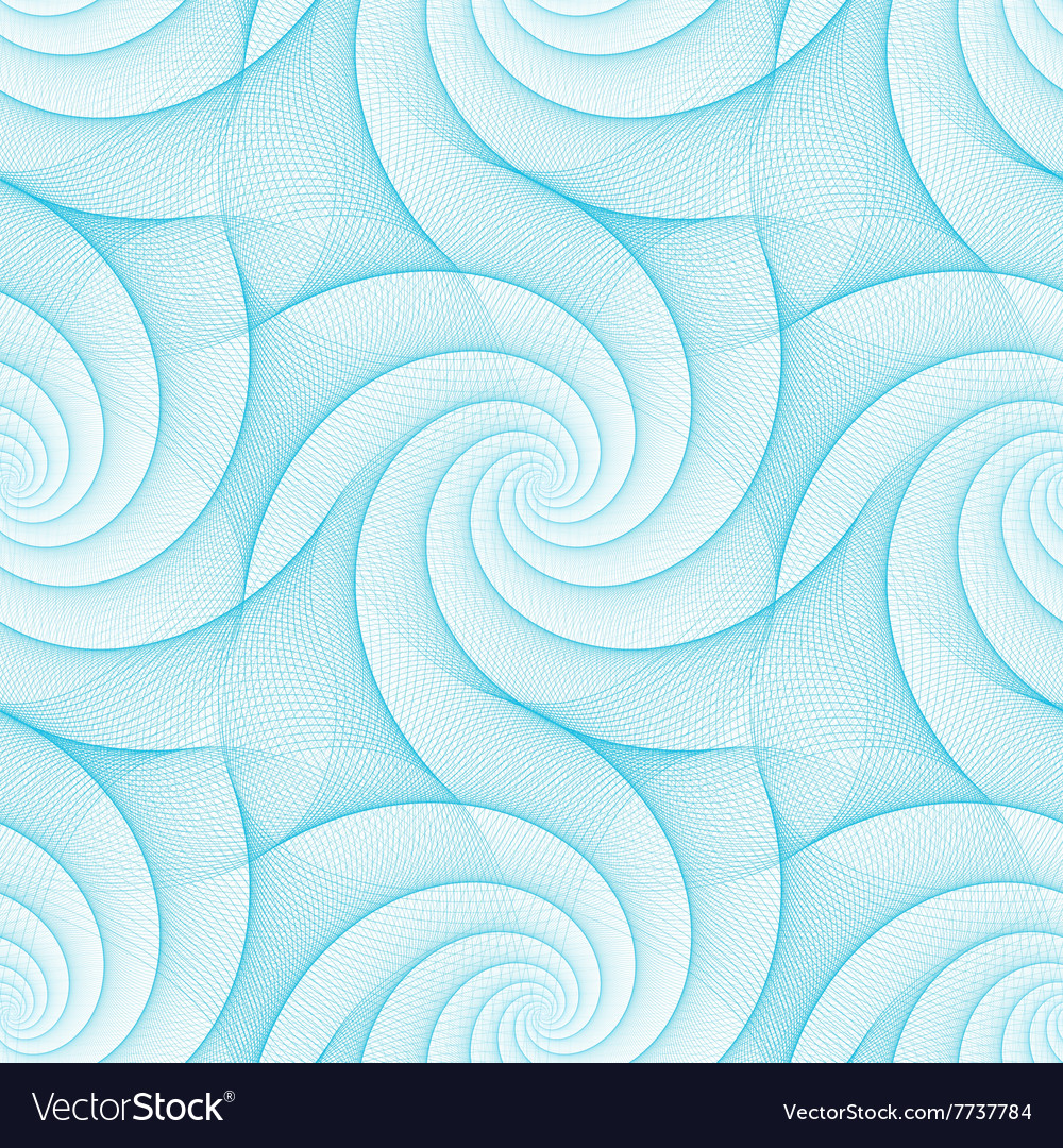 Cyan repeating fractal line pattern design