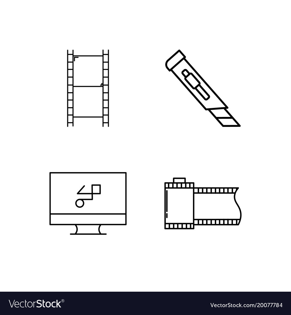 Design and studio simple linear icon setsimple