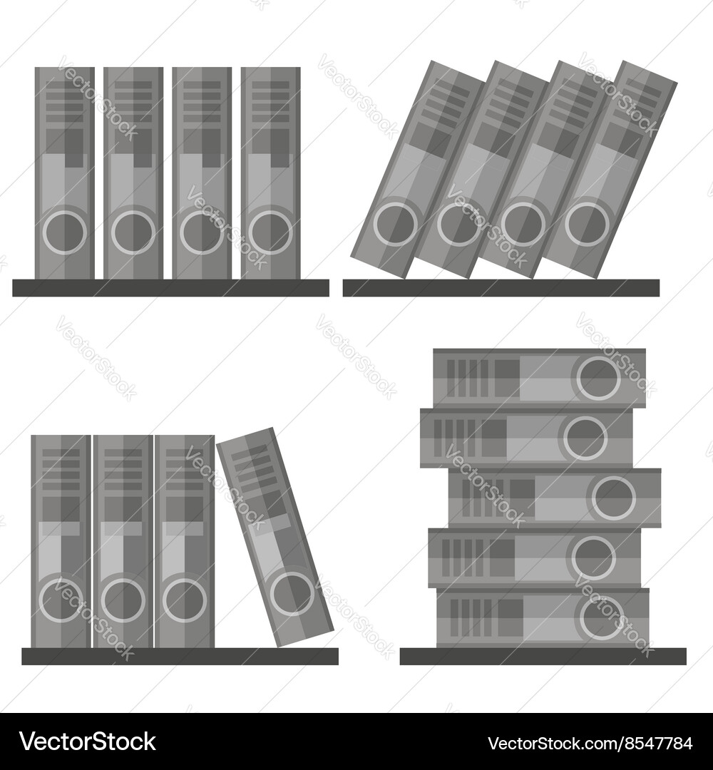 Folder icons isolated Royalty Free Vector Image