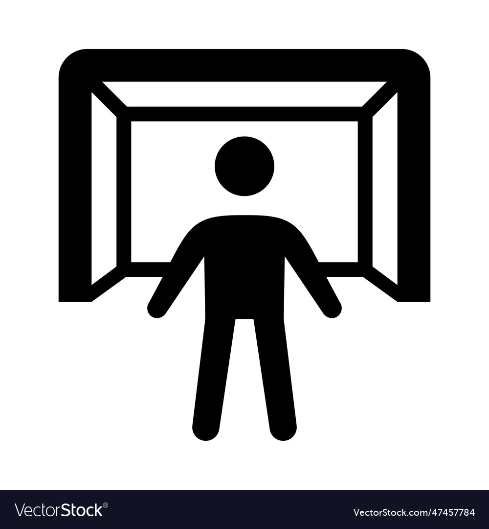 Goalie glyph icon for personal and commercial use