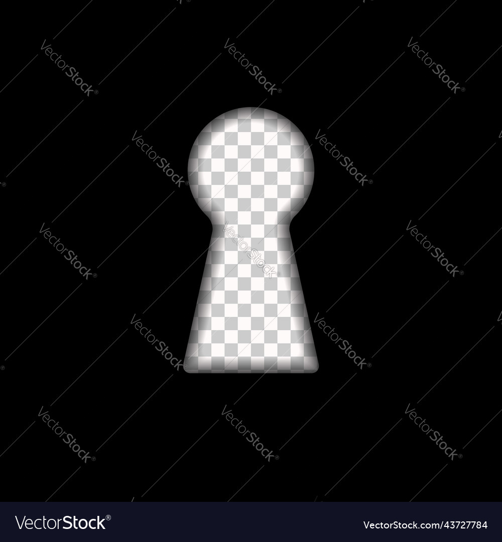 Keyhole with shadow on transparent background vector image Keyhole with shadow on transparent background