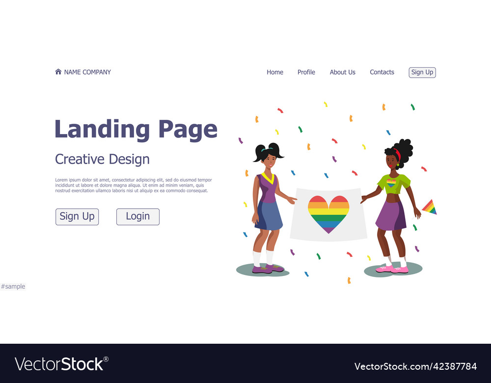 Lgbt community website landing page design