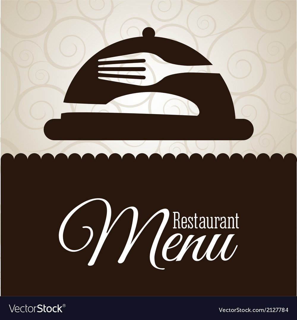 Menu design over pattern background