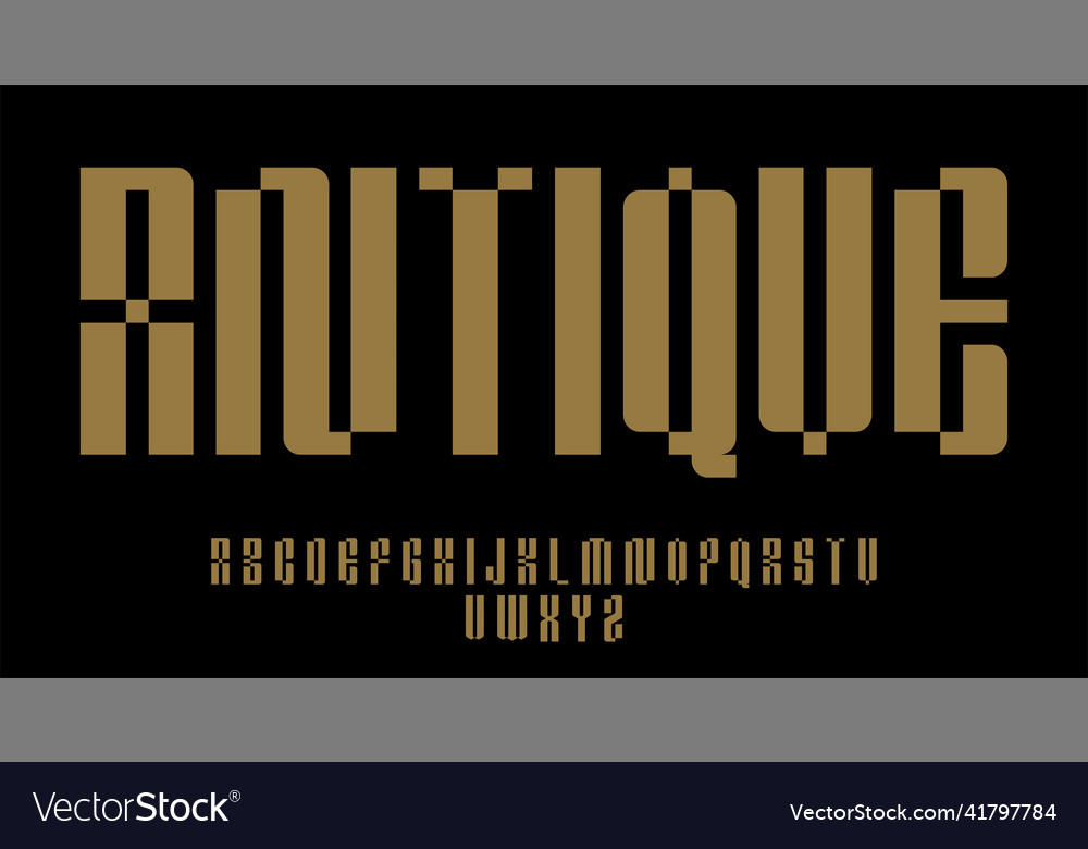 Modern abstract display font