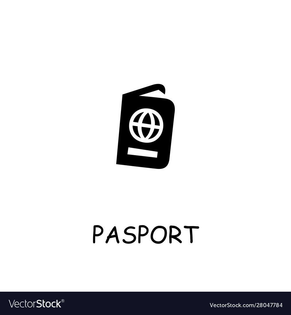 Pasport flache Ikone