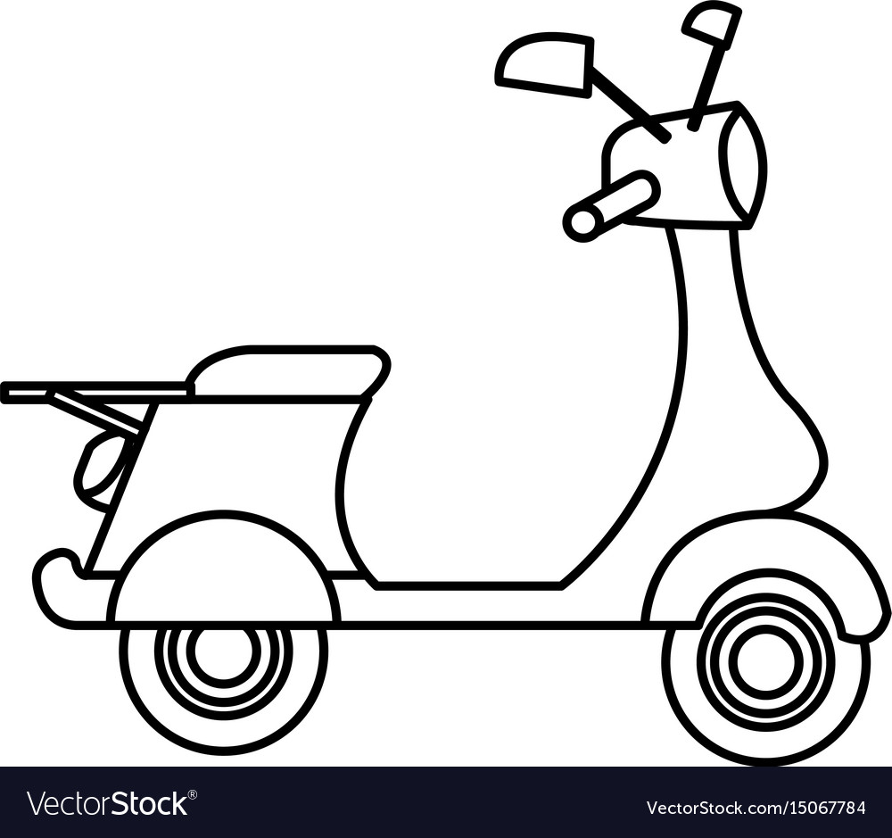 Scooter motorcycle isolated icon Royalty Free Vector Image