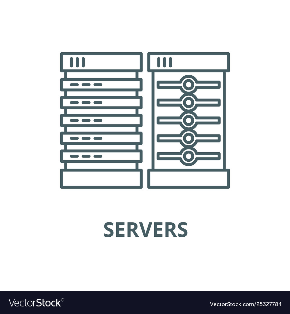 Servers line icon linear concept outline