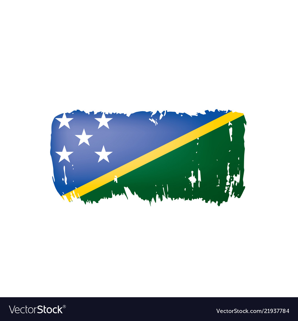 Solomon islands flag Royalty Free Vector Image