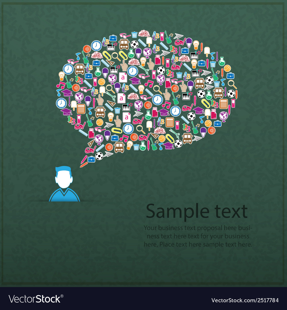 Template design user idea with back to school