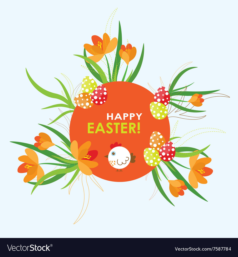 Template easter greeting card