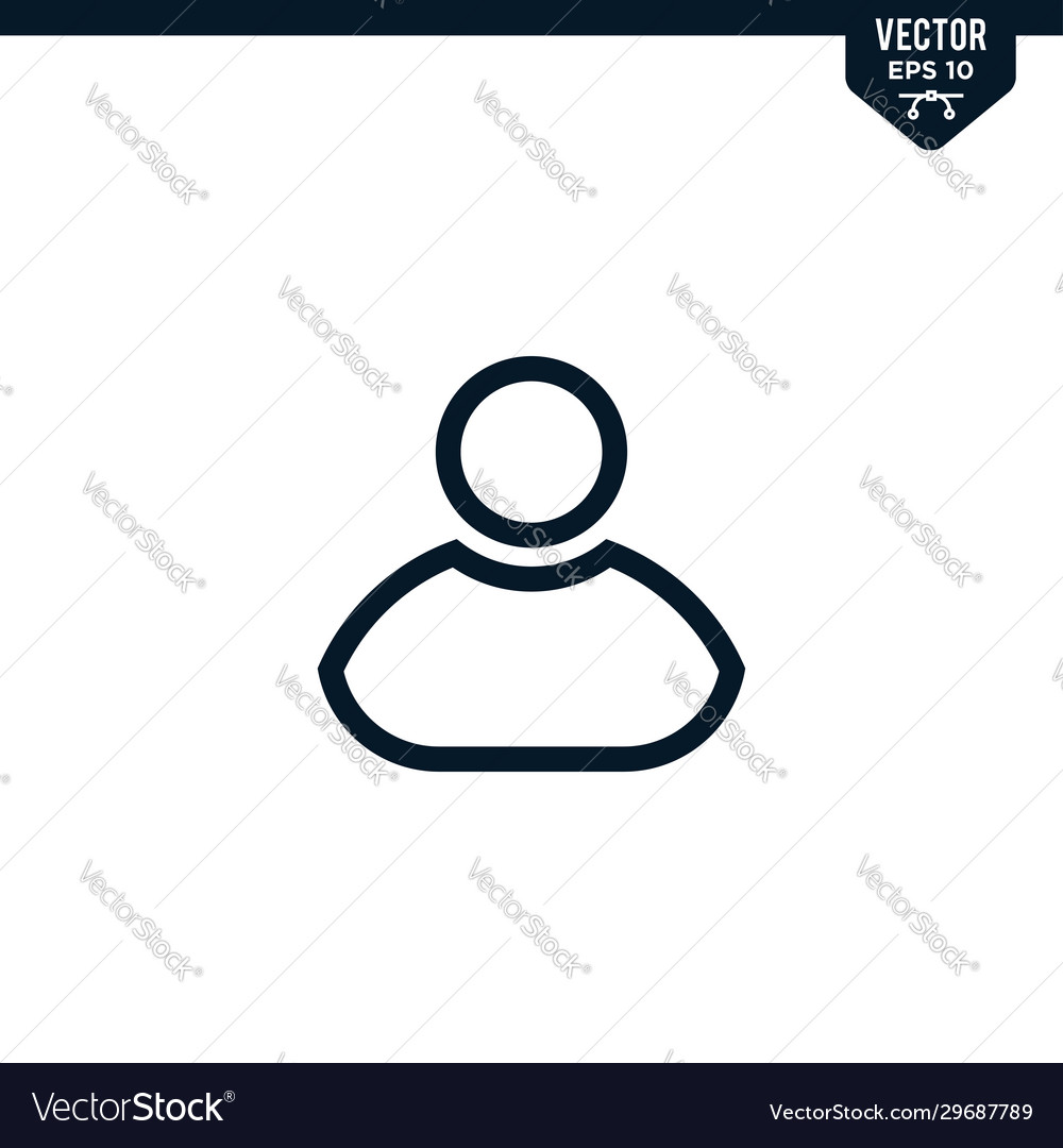 Account icon collection in outlined style