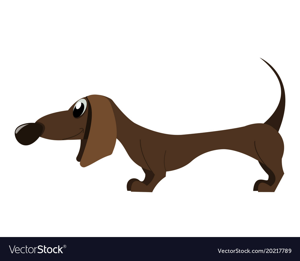 Cartoon dachshund