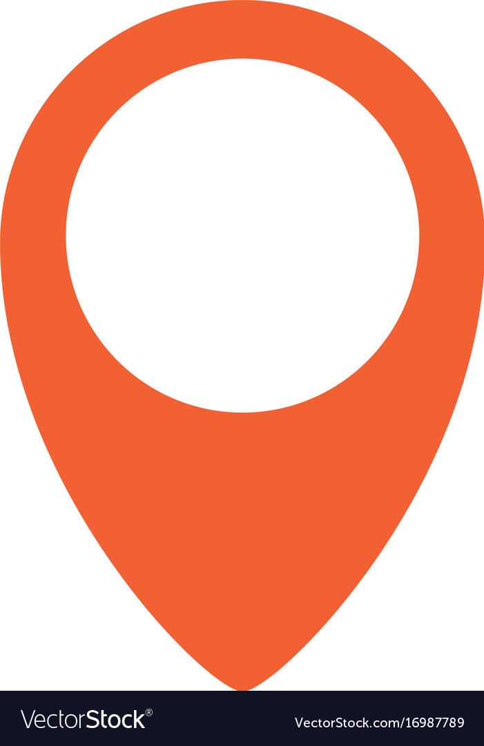 Colorful silhouette of map pointer icon