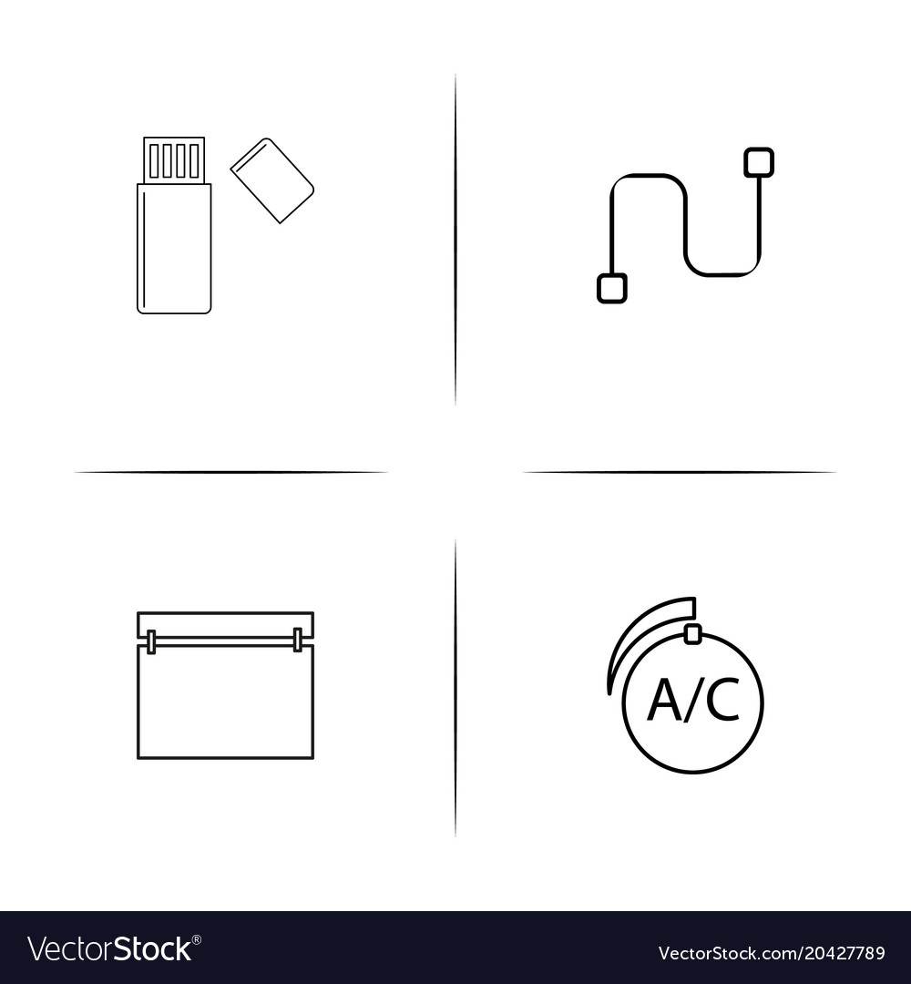 Devices simple linear icon setsimple outline icons