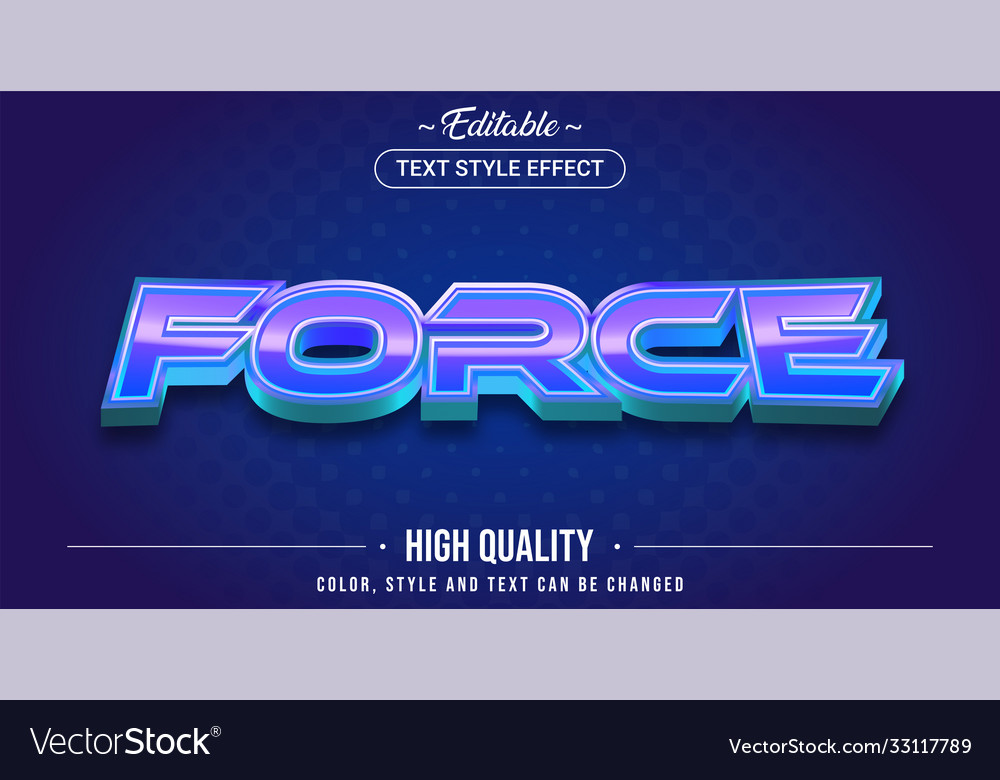 Editable text style effect - force theme