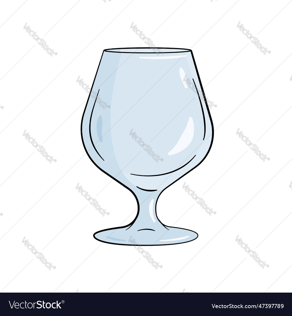 Empty wine glass Royalty Free Vector Image - VectorStock