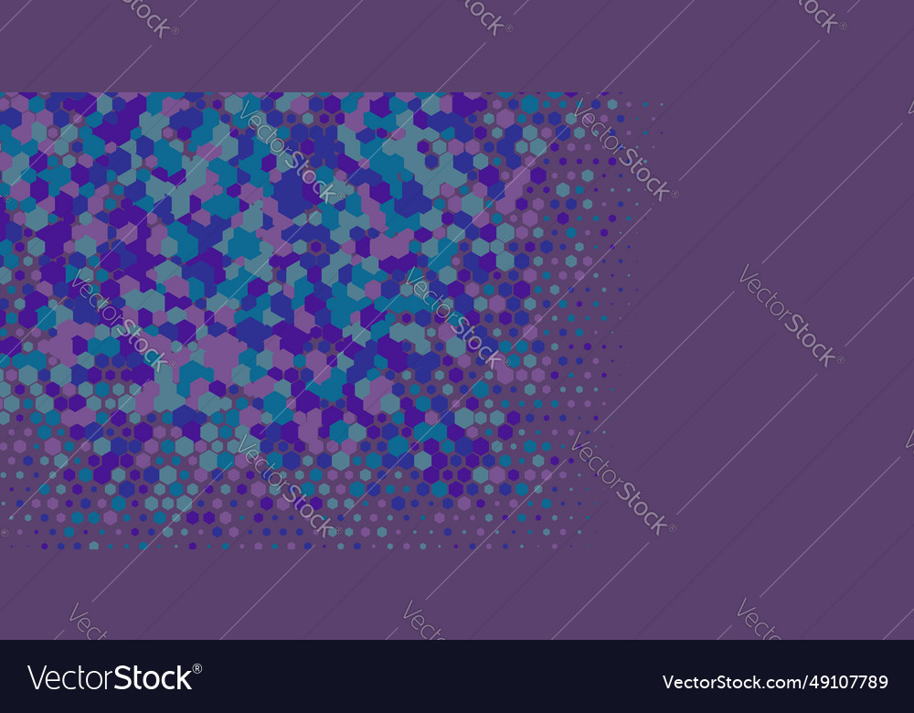 Geometric multi size hexagon with color