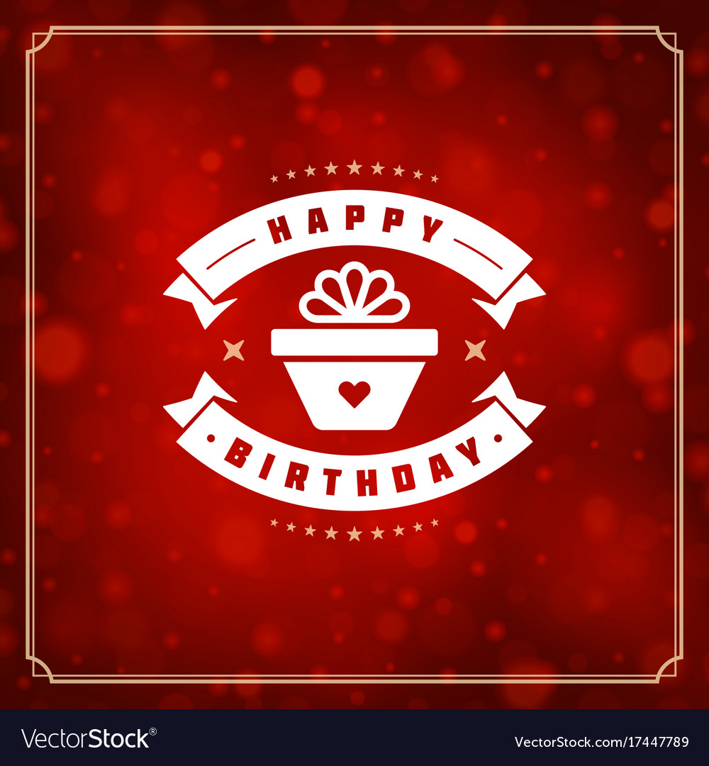 Happy birthday greeting card design Royalty Free Vector