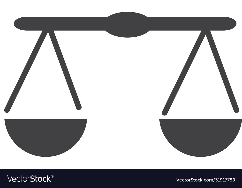 Law scale balance icon simple flat style